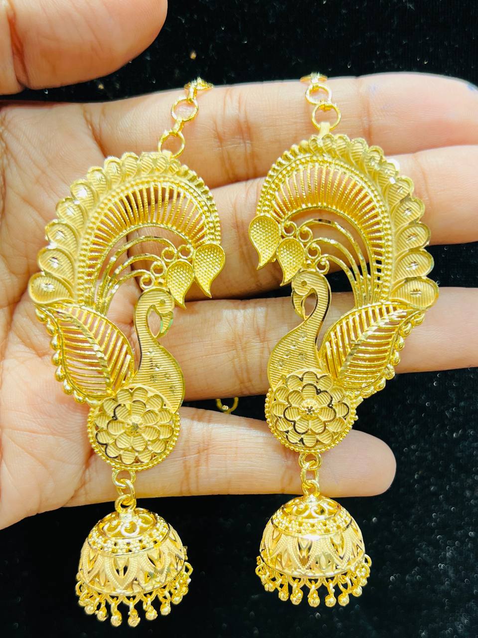 Elegant Moyur Jhumka | Peacock Inspired Design