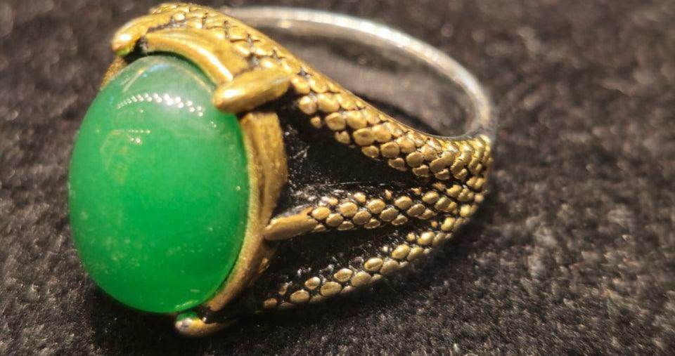 dragon fang design gold plated finger ring for men - Mirpur Jewelry City 
