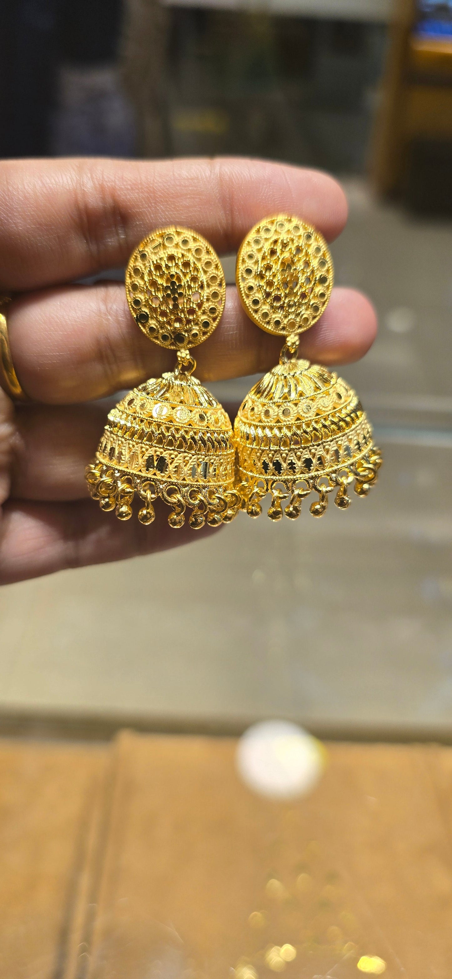 22k Gold polish Earring.Same as Gold Look Mirpur Jewelry City