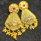 Elegant Gold-Plated Earrings – Timeless Luxury - Mirpur Jewelry City 