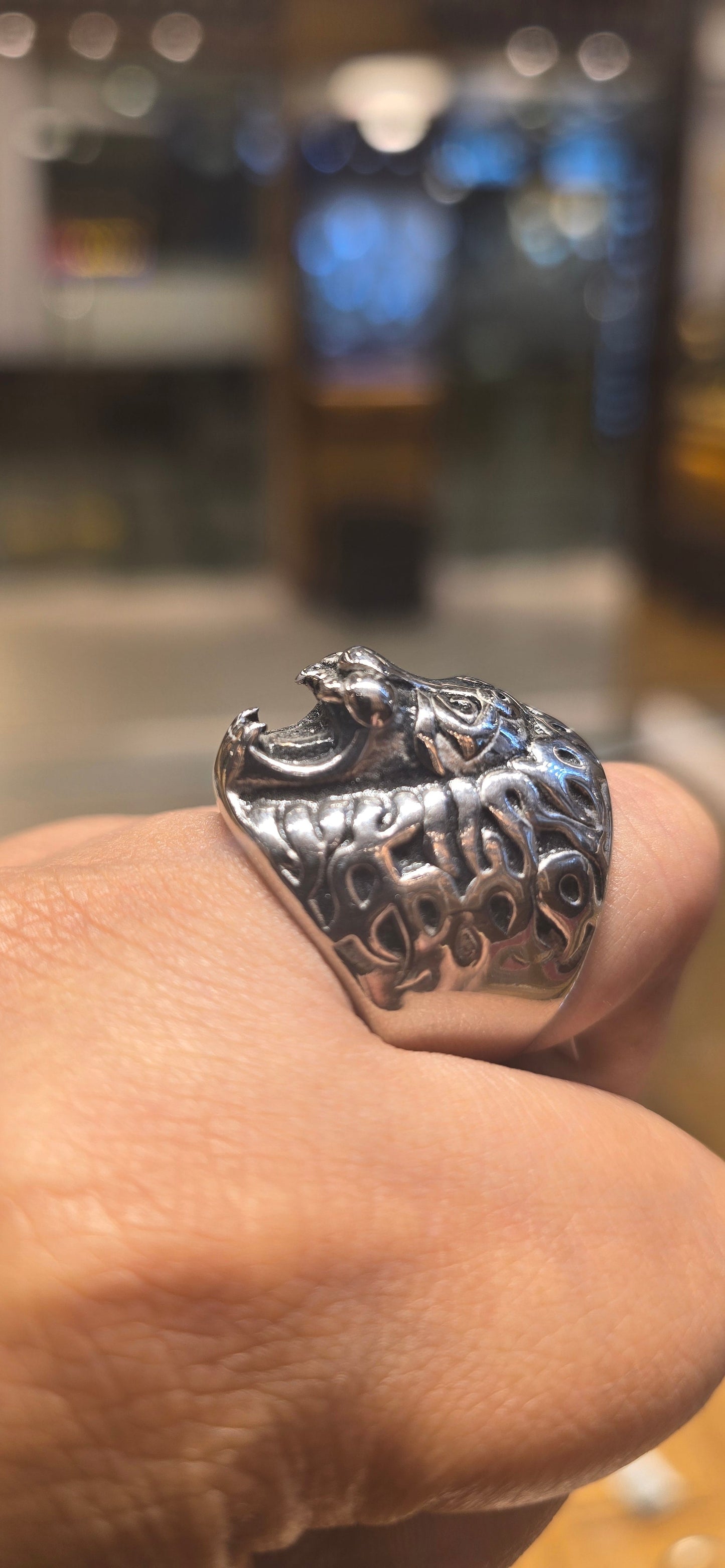 Heavy Silver Color Gents Ring Mirpur Jewelry City